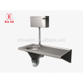 Hospital pattern disposal unit used sluice slop hopper sink with water cistern used for waste